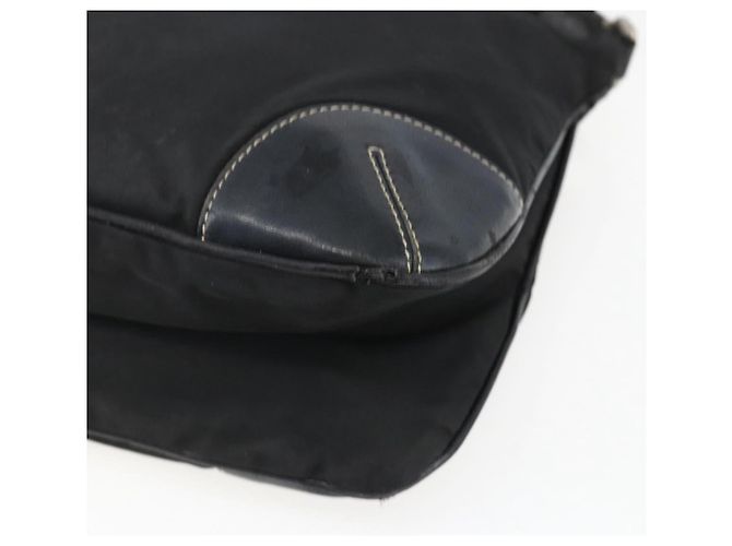Borsa a spalla PRADA in nylon nero argento autentica bs33078 - vista 9