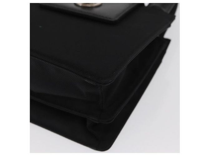 Bulgari Borsa a mano BVLGARI in nylon nero e argento Auth BA9909 - vista 14