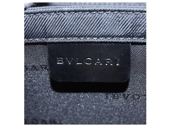 Bulgari Borsa a mano BVLGARI in nylon nero e argento Auth BA9909 - vista 18
