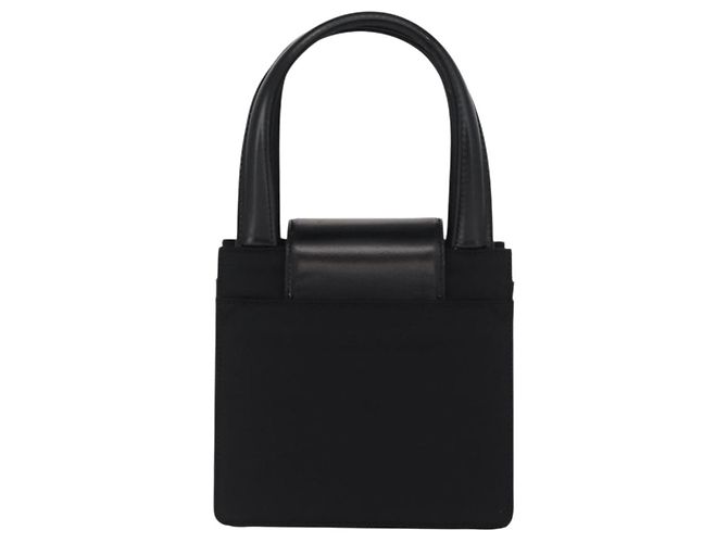 Bulgari Borsa a mano BVLGARI in nylon nero e argento Auth BA9909 - vista 2