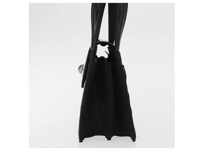 Bulgari Borsa a mano BVLGARI in nylon nero e argento Auth BA9909 - vista 3