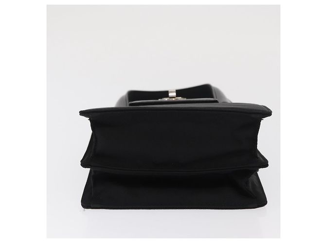 Bulgari Borsa a mano BVLGARI in nylon nero e argento Auth BA9909 - vista 5