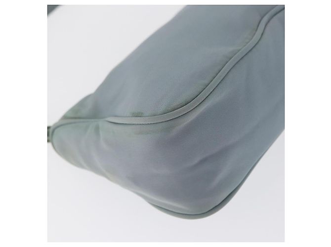 PRADA Accessory Pouch Nylon Light Blue Silver Auth 170583 Silvery - view 15