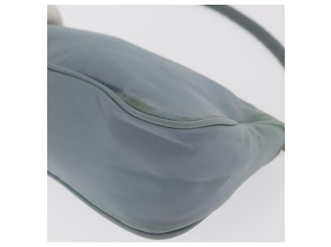 PRADA Accessory Pouch Nylon Light Blue Silver Auth 170583 Silvery - view 16