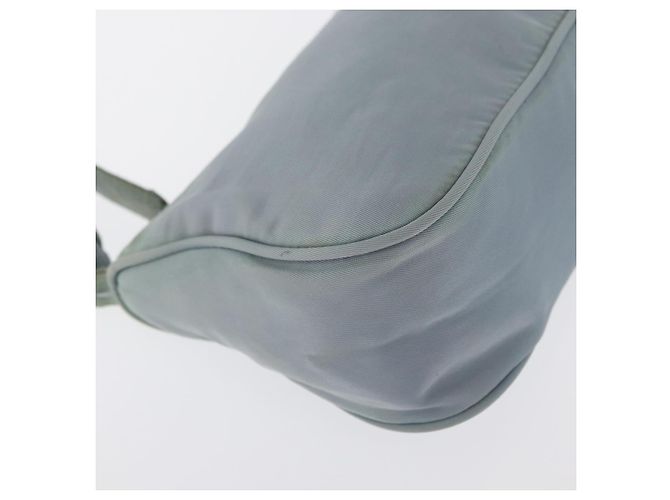 PRADA Accessory Pouch Nylon Light Blue Silver Auth 170583 Silvery - view 9
