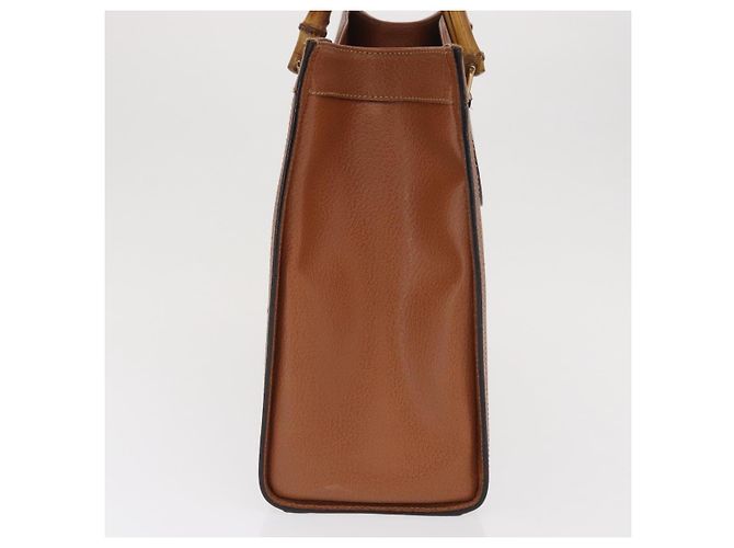 Borsa a mano in pelle Gucci Bamboo marrone oro 002 1186 0260 Auth ep13219 D'oro - vista 3