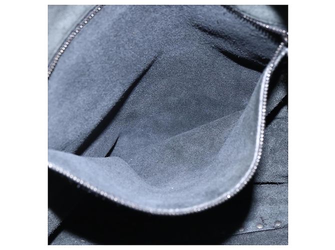 Valentino Bolsa Tote de couro 2 em 1 Preto Prata Auth BA9899 - vista 21