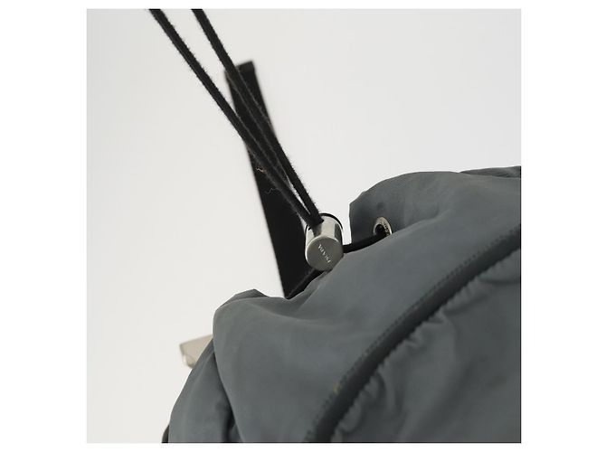 PRADA Backpack Nylon Gray Silver Auth BA10134 Brown Silvery - view 21