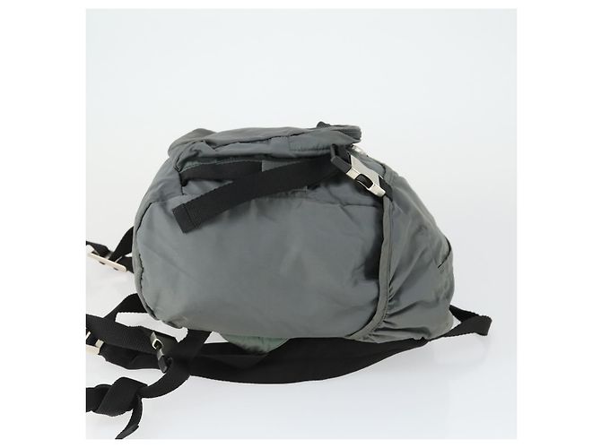 PRADA Backpack Nylon Gray Silver Auth BA10134 Brown Silvery - view 3