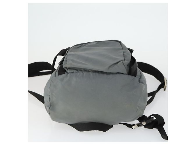 PRADA Backpack Nylon Gray Silver Auth BA10134 Brown Silvery - view 5