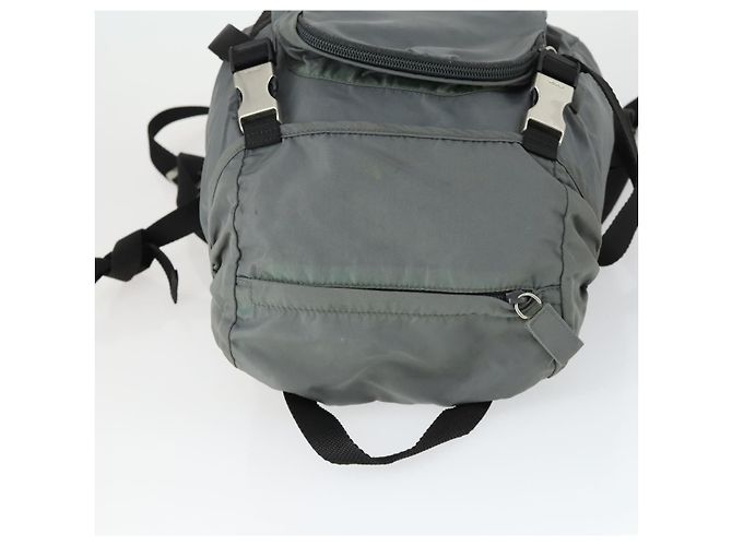 PRADA Backpack Nylon Gray Silver Auth BA10134 Brown Silvery - view 6