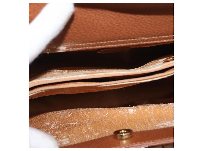 Borsa a mano in pelle Gucci Bamboo marrone oro 002 123 0260 Auth 169515 D'oro - vista 10