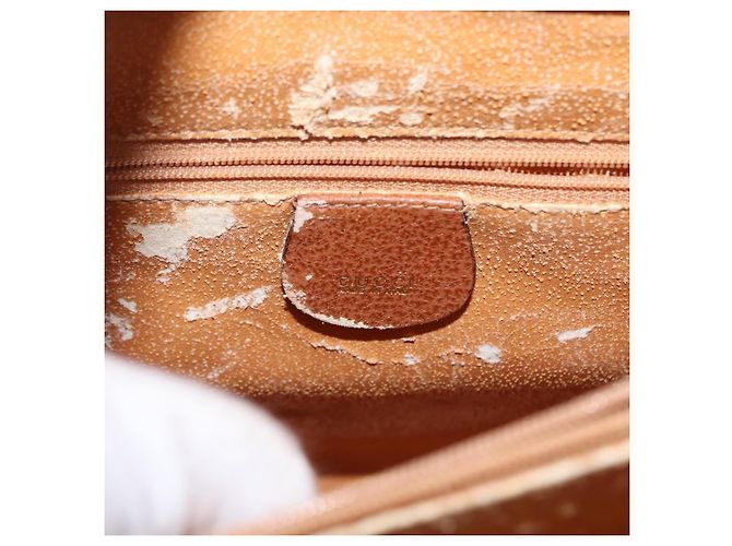Borsa a mano in pelle Gucci Bamboo marrone oro 002 123 0260 Auth 169515 D'oro - vista 17