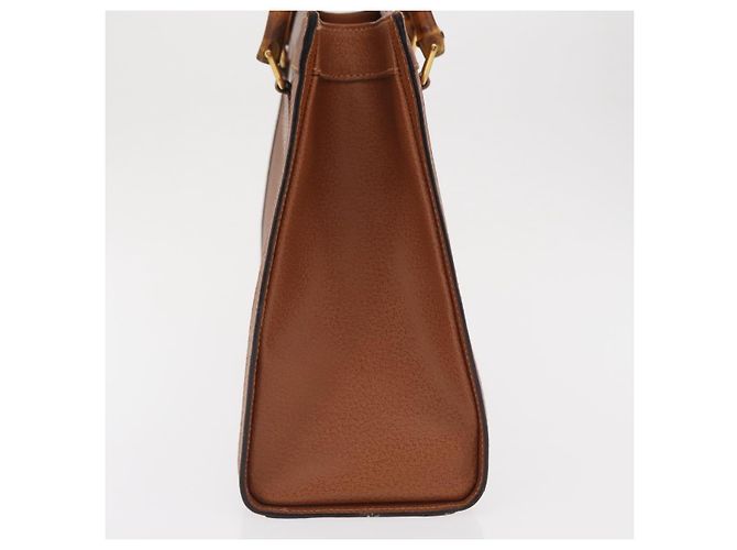Borsa a mano in pelle Gucci Bamboo marrone oro 002 123 0260 Auth 169515 D'oro - vista 3