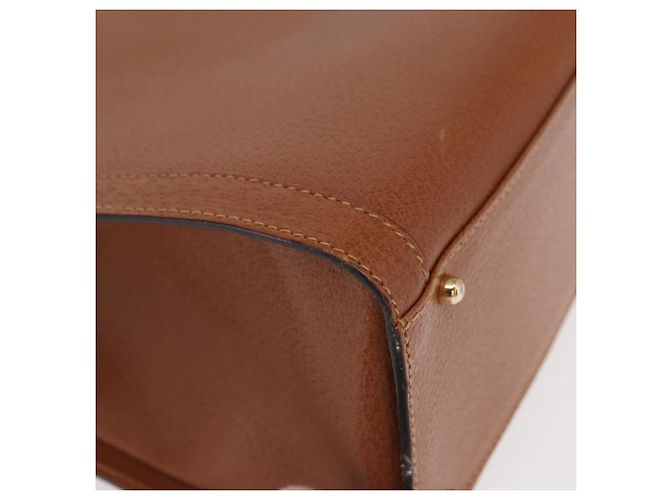 Borsa a mano in pelle Gucci Bamboo marrone oro 002 123 0260 Auth 169515 D'oro - vista 9