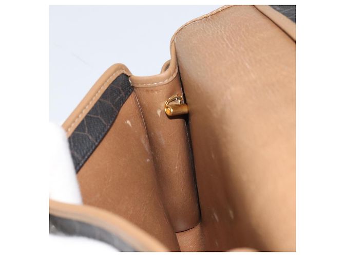 Borsa a spalla in tela a nido d'ape PVC nera e oro Christian Dior Auth ka2128 Nero D'oro - vista 20