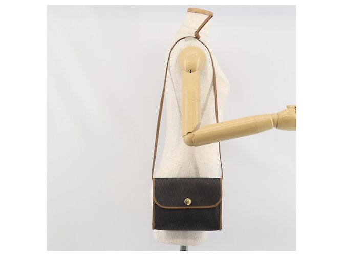 Borsa a spalla in tela a nido d'ape PVC nera e oro Christian Dior Auth ka2128 Nero D'oro - vista 21