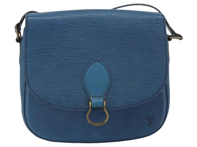 LOUIS VUITTON Borsa a Spalla Epi Saint Cloud GM Blu Toledo M52195 LV Auth 168028 - vista 13