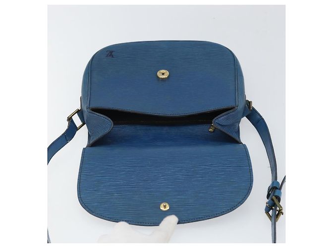 LOUIS VUITTON Borsa a Spalla Epi Saint Cloud GM Blu Toledo M52195 LV Auth 168028 - vista 19