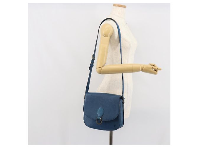LOUIS VUITTON Borsa a Spalla Epi Saint Cloud GM Blu Toledo M52195 LV Auth 168028 - vista 25