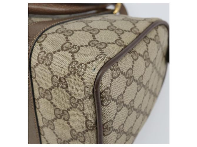 Borsa Gucci GG Supreme Web Sherry Line PVC Beige Oro 39 02 006 Auth 170110 D'oro - vista 15