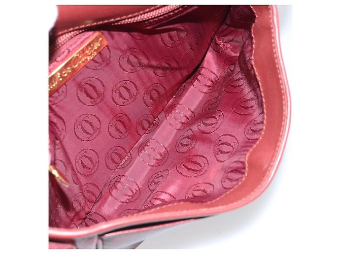 Cartier Borsa a spalla Must Line in pelle Bordeaux oro Auth BA9920 D'oro Bordò - vista 11
