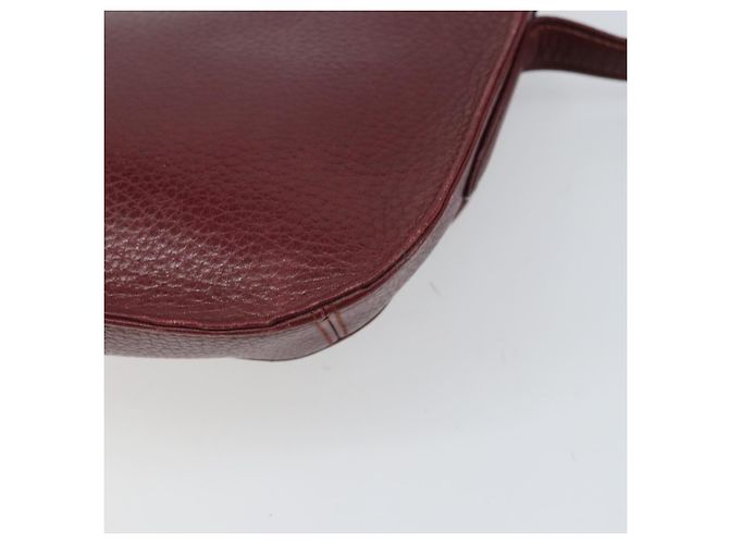 Cartier Borsa a spalla Must Line in pelle Bordeaux oro Auth BA9920 D'oro Bordò - vista 15