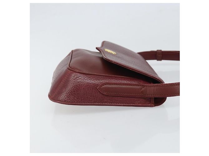 Cartier Borsa a spalla Must Line in pelle Bordeaux oro Auth BA9920 D'oro Bordò - vista 3