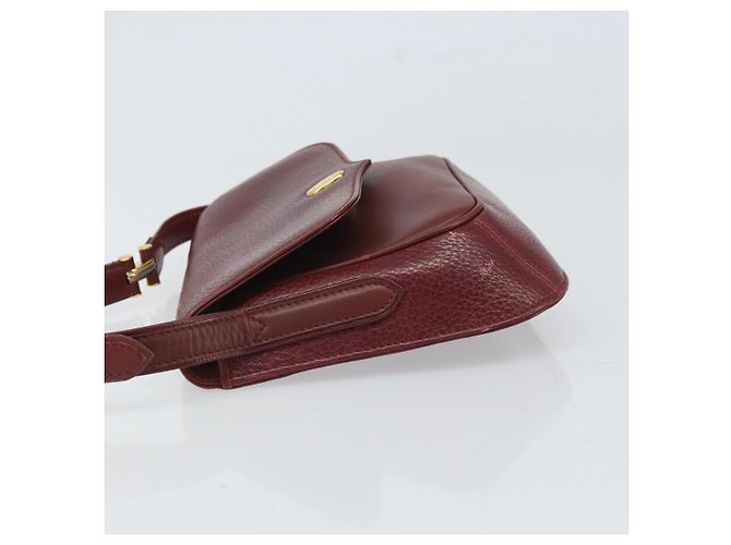 Cartier Borsa a spalla Must Line in pelle Bordeaux oro Auth BA9920 D'oro Bordò - vista 4