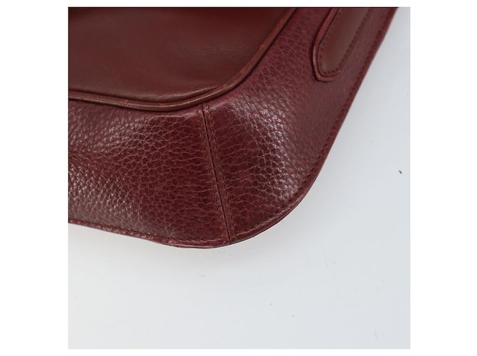 Cartier Borsa a spalla Must Line in pelle Bordeaux oro Auth BA9920 D'oro Bordò - vista 9