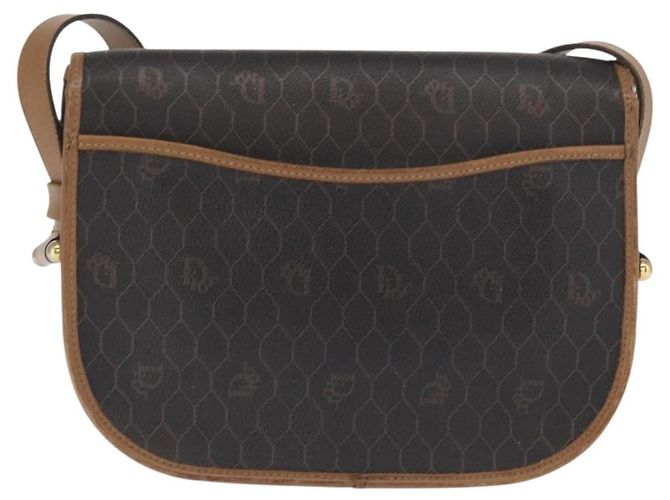 Borsa a spalla in tela a nido d'ape PVC nera e dorata Christian Dior Auth 170469 Nero D'oro - vista 2