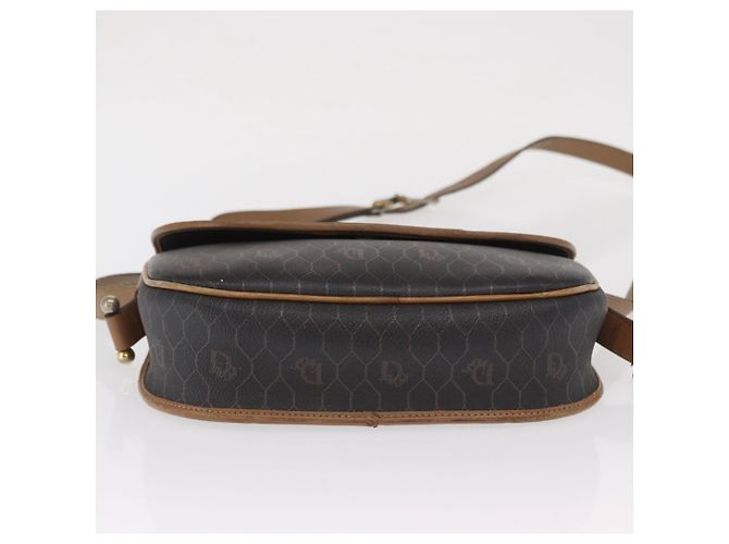 Borsa a spalla in tela a nido d'ape PVC nera e dorata Christian Dior Auth 170469 Nero D'oro - vista 5