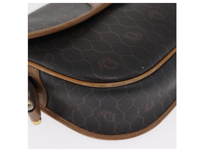 Borsa a spalla in tela a nido d'ape PVC nera e dorata Christian Dior Auth 170469 Nero D'oro - vista 9