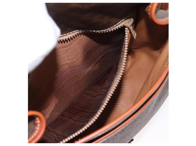 Céline Borsa a spalla in tela Macadam CELINE in pelle PVC marrone oro Auth 170338 D'oro - vista 11