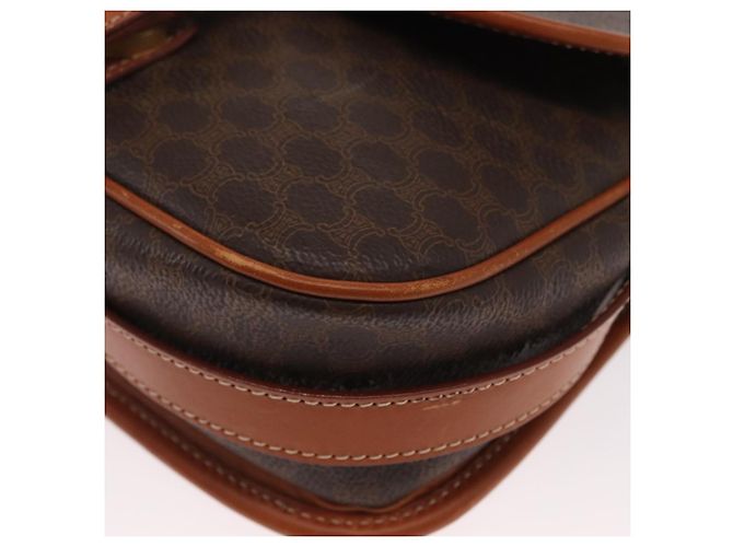 Céline Borsa a spalla in tela Macadam CELINE in pelle PVC marrone oro Auth 170338 D'oro - vista 15