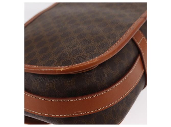 Céline Borsa a spalla in tela Macadam CELINE in pelle PVC marrone oro Auth 170338 D'oro - vista 16