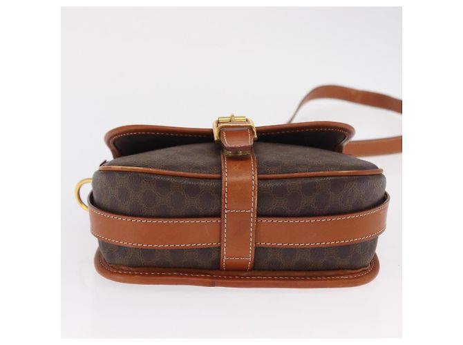 Céline Borsa a spalla in tela Macadam CELINE in pelle PVC marrone oro Auth 170338 D'oro - vista 5