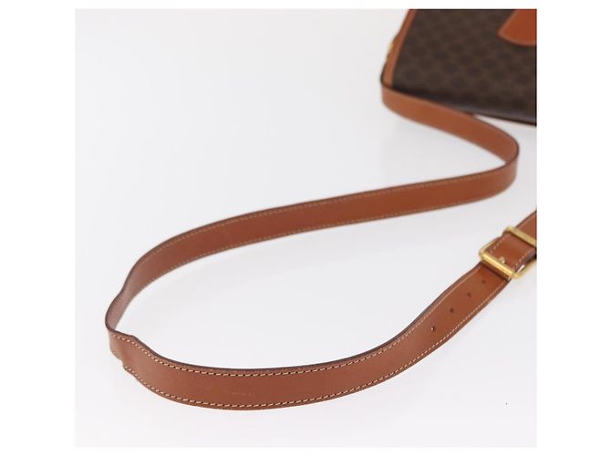 Céline Borsa a spalla in tela Macadam CELINE in pelle PVC marrone oro Auth 170338 D'oro - vista 7