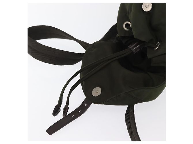 PRADA Backpack Nylon Khaki Silver Auth 166761 Silvery - view 10