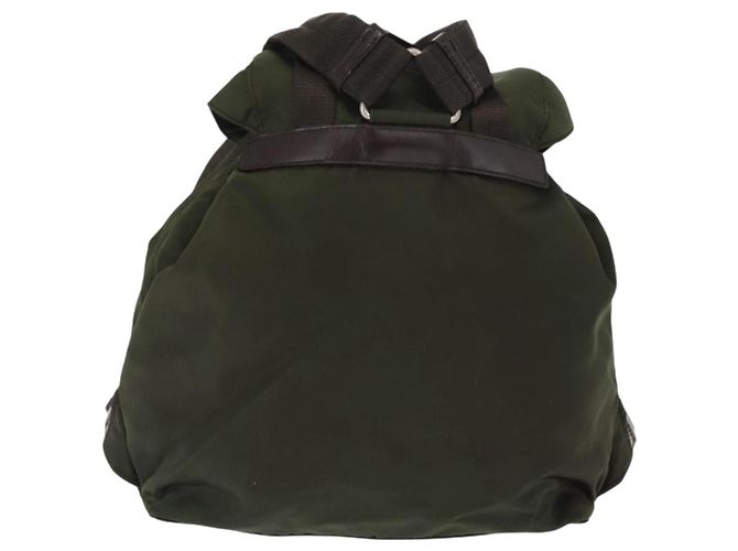 PRADA Backpack Nylon Khaki Silver Auth 166761 Silvery - view 2