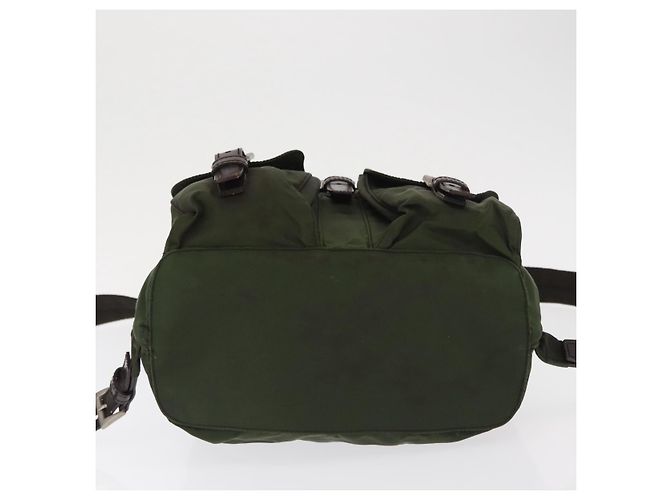 PRADA Backpack Nylon Khaki Silver Auth 166761 Silvery - view 5