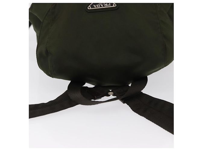 PRADA Backpack Nylon Khaki Silver Auth 166761 Silvery - view 6