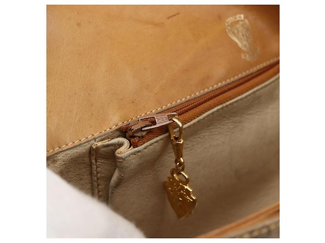 Gucci Borsa a Spalla Micro GG Supreme PVC Beige Oro Auth ep13175 D'oro - vista 18