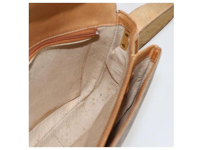 Gucci Borsa a Spalla Micro GG Supreme PVC Beige Oro Auth ep13175 D'oro - vista 19