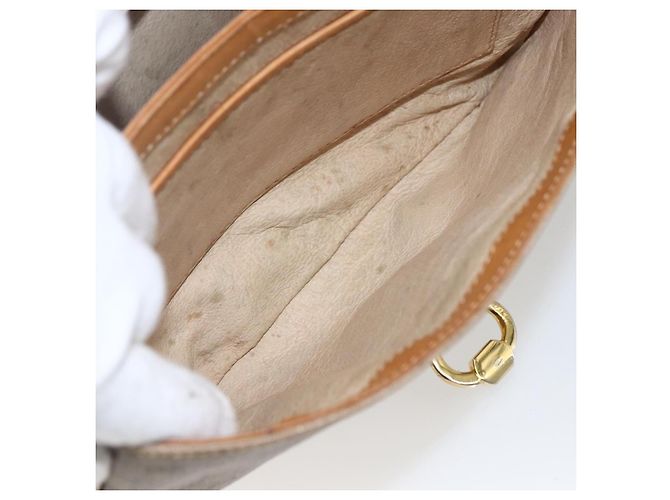 Gucci Borsa a Spalla Micro GG Supreme PVC Beige Oro Auth ep13175 D'oro - vista 21