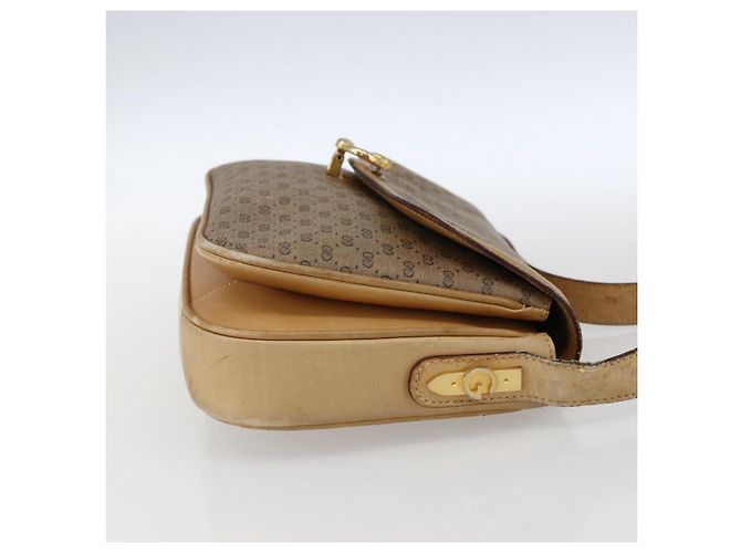 Gucci Borsa a Spalla Micro GG Supreme PVC Beige Oro Auth ep13175 D'oro - vista 4