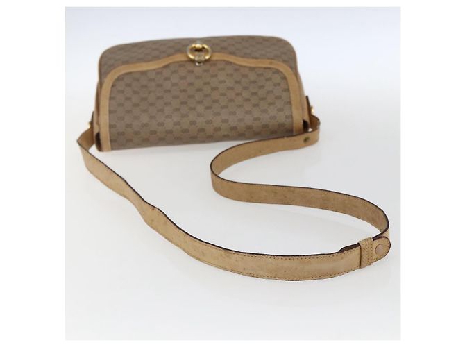 Gucci Borsa a Spalla Micro GG Supreme PVC Beige Oro Auth ep13175 D'oro - vista 7