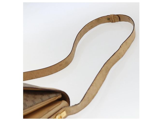 Gucci Borsa a Spalla Micro GG Supreme PVC Beige Oro Auth ep13175 D'oro - vista 8