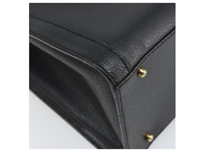 Borsa a mano in pelle Gucci Bamboo Nera Oro 002 1186 0260 Auth ep13167 Nero D'oro - vista 16