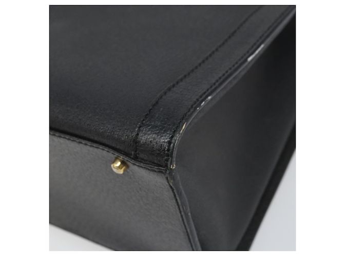 Borsa a mano in pelle Gucci Bamboo Nera Oro 002 1186 0260 Auth ep13167 Nero D'oro - vista 9